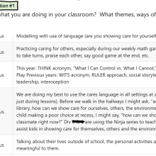 Staff discussion input